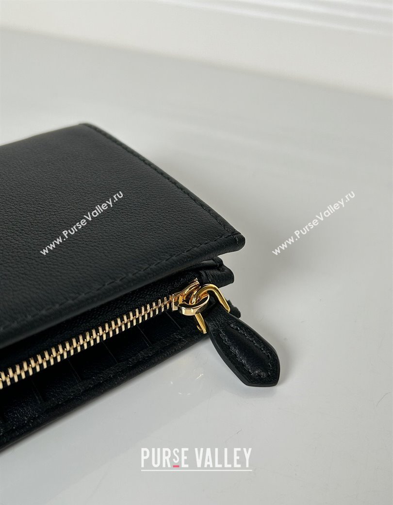 Prada Large Saffiano leather wallet black/gold logo 2024 1ML009 (YZ-241213042)