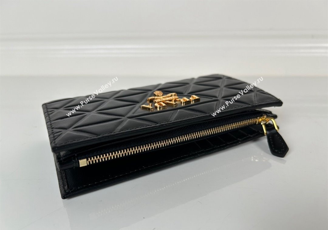 Prada Large quilted leather wallet black 2024 1ML009 (YZ-241213043)