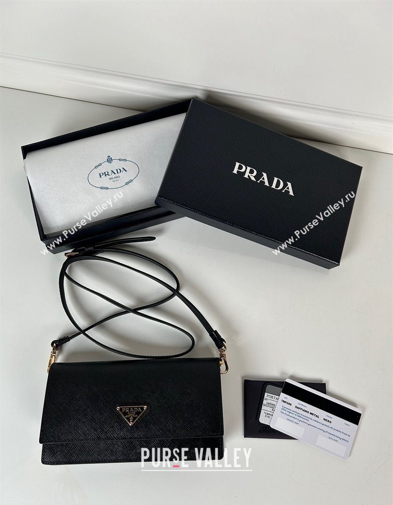 Prada Saffiano leather mini-bag Black 2024 1NF059 (YZ-241213045)