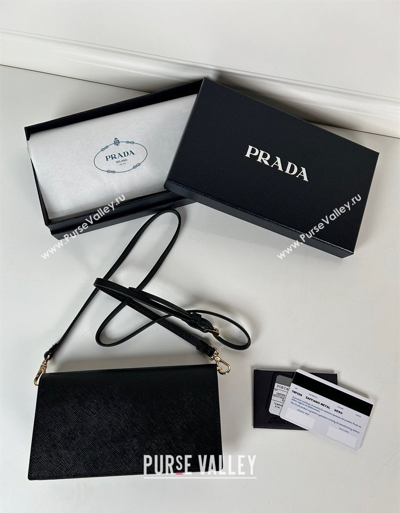 Prada Saffiano leather mini-bag Black 2024 1NF059 (YZ-241213045)