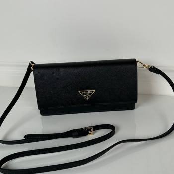 Prada Saffiano leather mini-bag Black 2024 1NF059 (YZ-241213045)