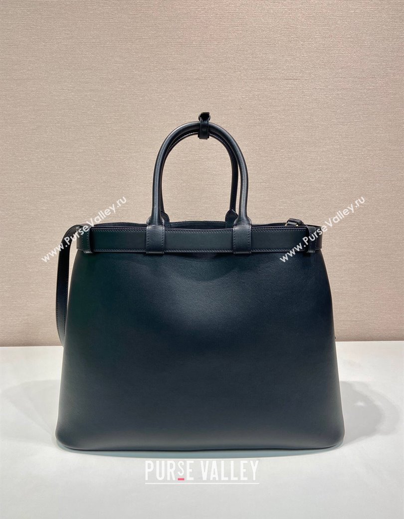 Prada Mens Buckle medium leather handbag with buckle belt 2024 1BA417 (YZ-241213052)