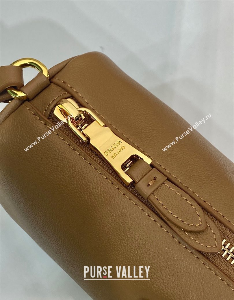 Prada Leather Pouch Mini Bag Brown 2024 1NE058 (YZ-241213054)