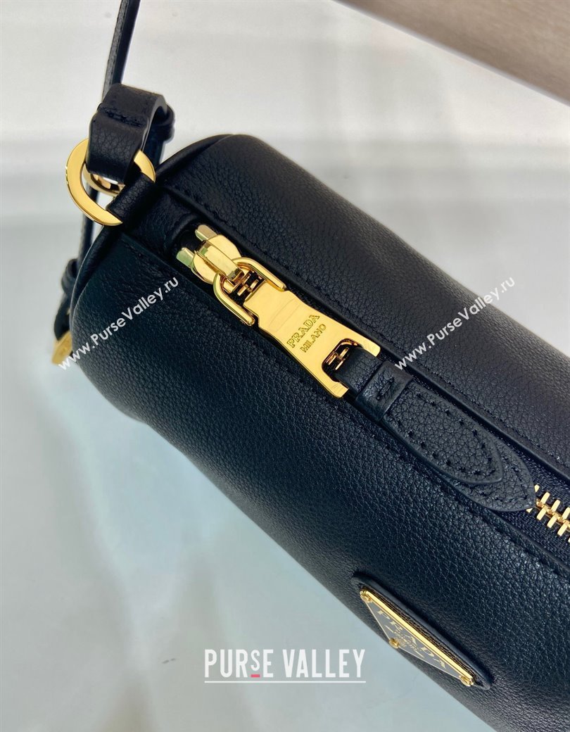 Prada Leather Pouch Mini Bag Black 2024 1NE058 (YZ-241213055)