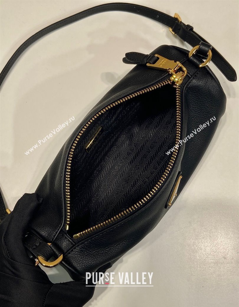 Prada Leather Pouch Mini Bag Black 2024 1NE058 (YZ-241213055)