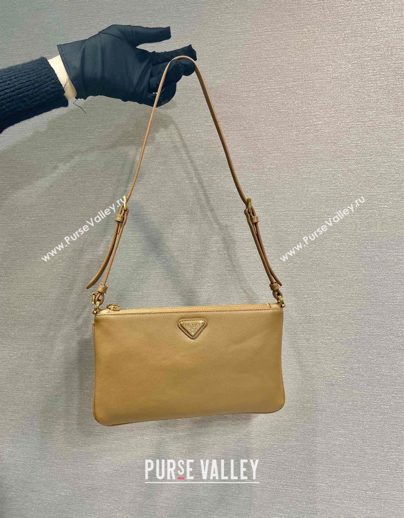 Prada Leather Pouch Mini Bag Brown 2024 1NE545 (YZ-241213056)