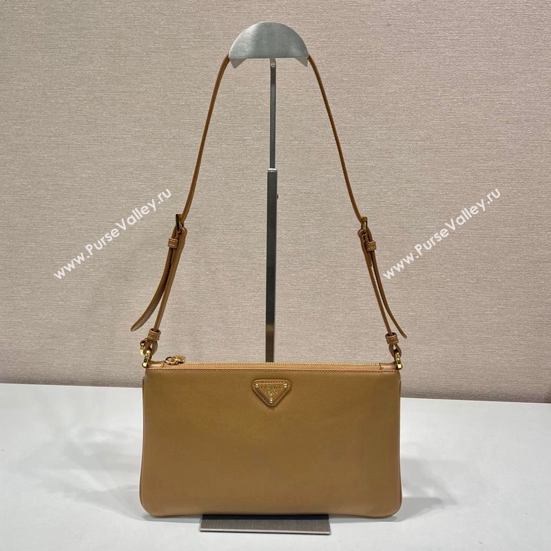 Prada Leather Pouch Mini Bag Brown 2024 1NE545 (YZ-241213056)