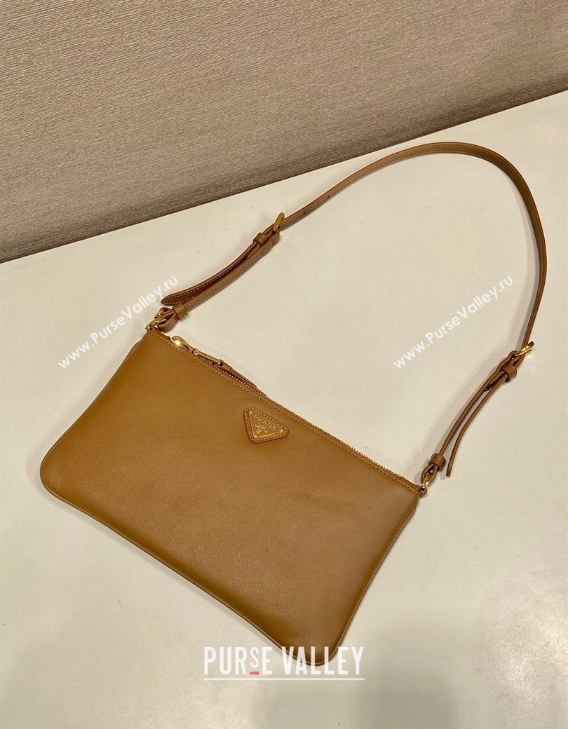 Prada Leather Pouch Mini Bag Brown 2024 1NE545 (YZ-241213056)