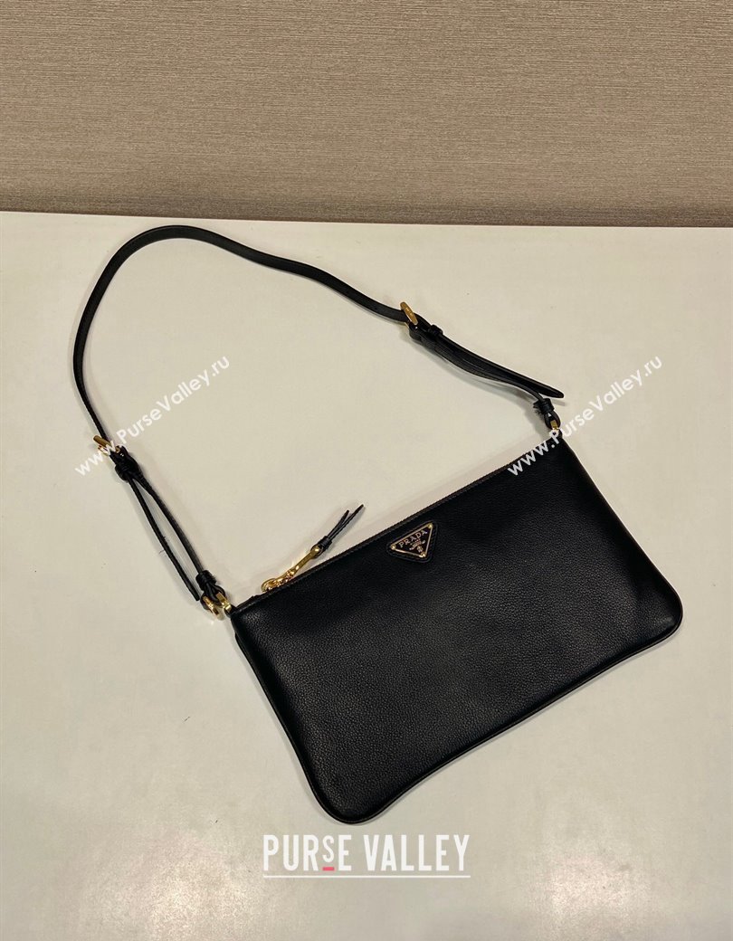 Prada Leather Pouch Mini Bag Black 2024 1NE545 (YZ-241213057)