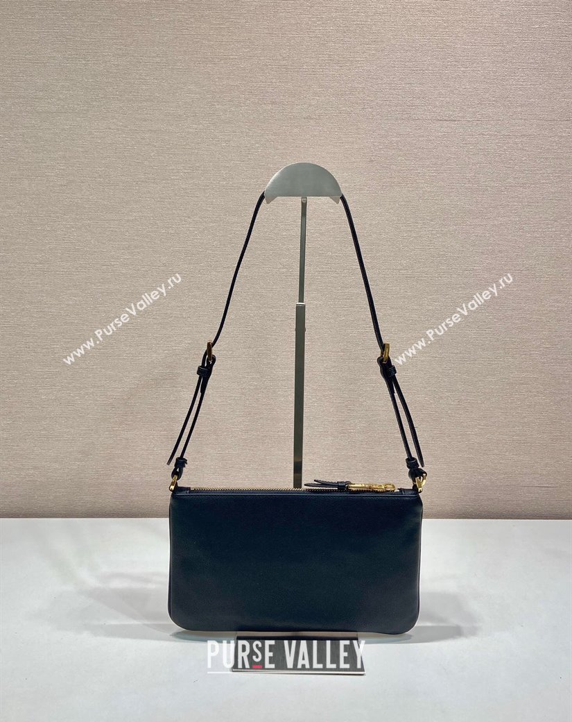 Prada Leather Pouch Mini Bag Black 2024 1NE545 (YZ-241213057)