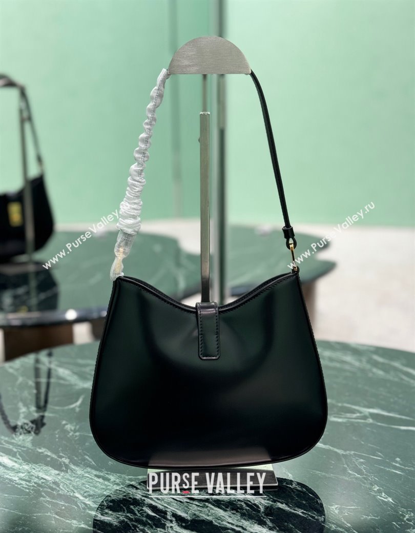 Prada Cleo leather hobo bag with strap Black 2024 1BC169 (YZ-241213058)