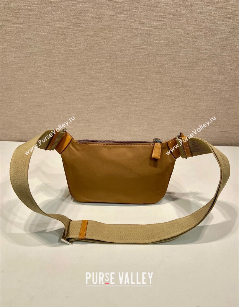 Prada Mens Re-Nylon and leather belt bag Cork Beige 2024 2ZH108 (YZ-241213069)