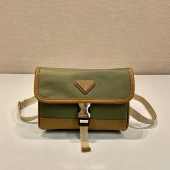 Prada Mens Re-Nylon and leather smartphone case mini bag Military Green 2024 2ZH108 (YZ-241213070)