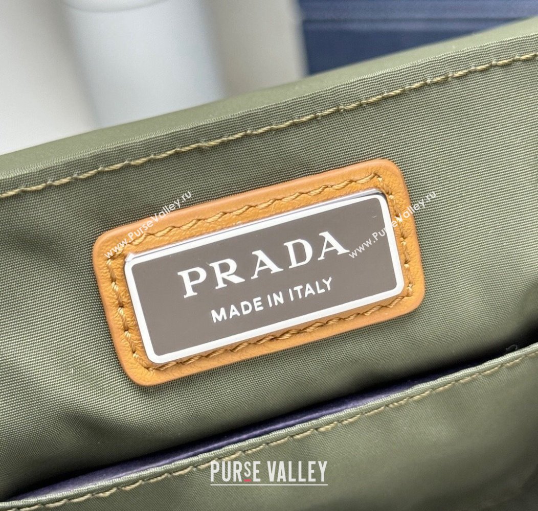 Prada Mens Re-Nylon and Saffiano leather shoulder bag 2VD070 Green 2024 (YZ-241213075)