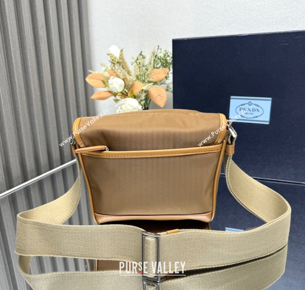 Prada Mens Re-Nylon and Saffiano leather shoulder bag 2VD070 Cork Beige 2024 (YZ-241213076)