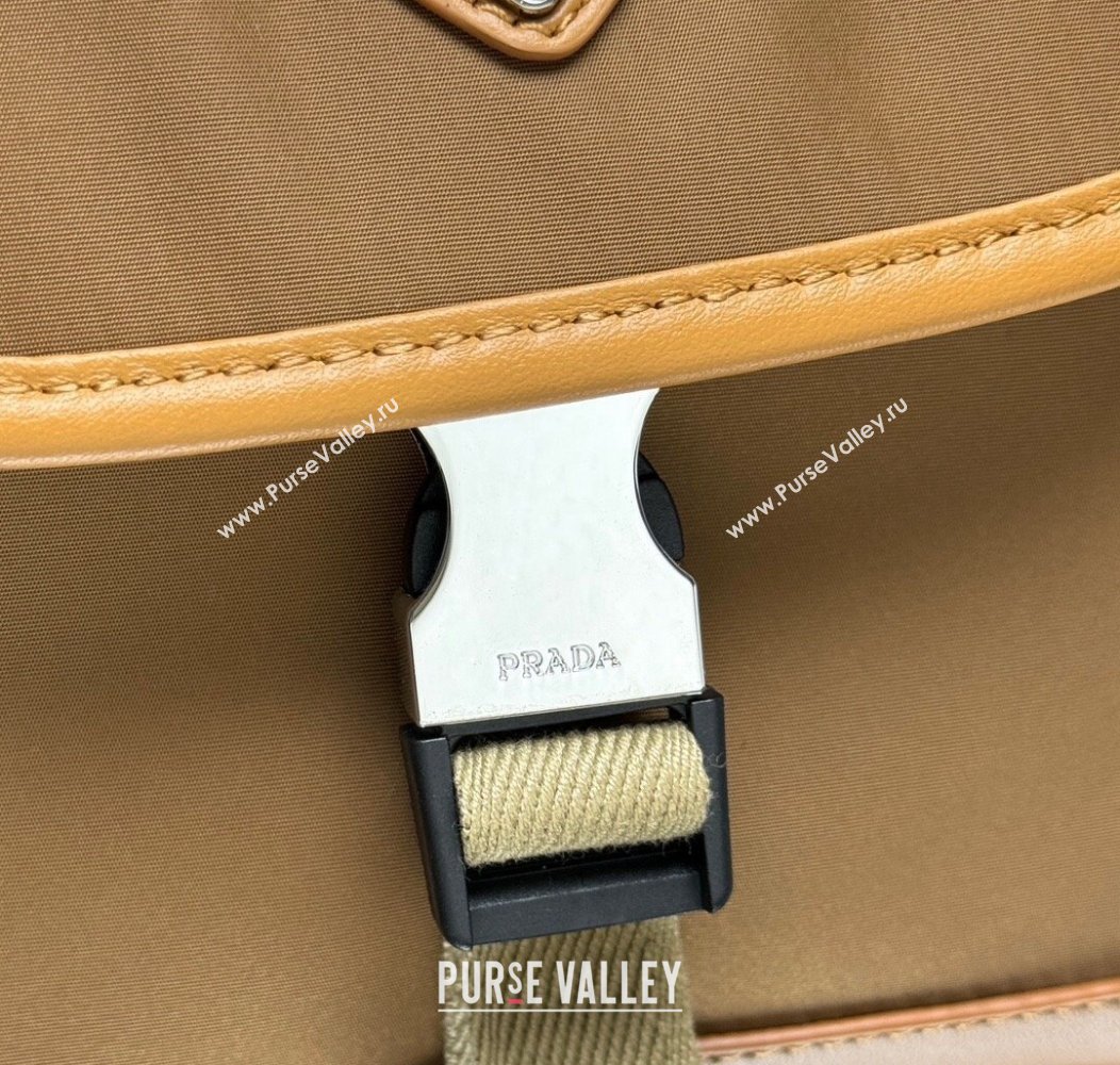 Prada Mens Re-Nylon and Saffiano leather shoulder bag 2VD070 Cork Beige 2024 (YZ-241213076)