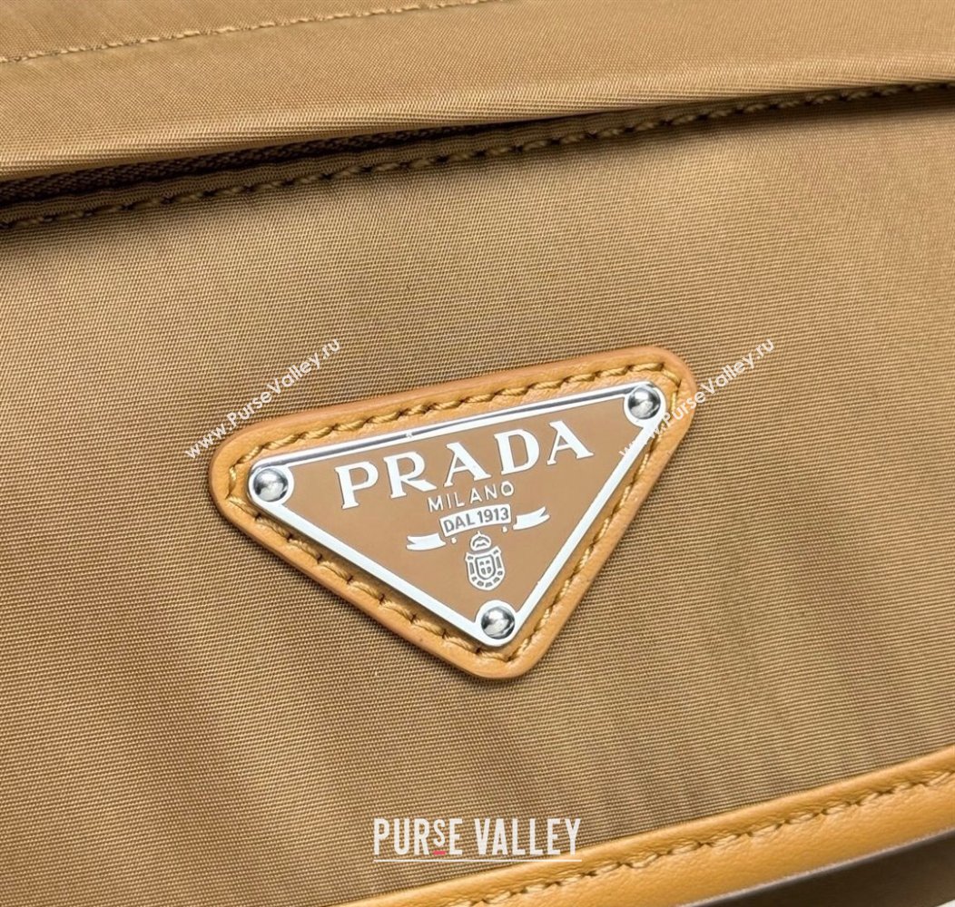 Prada Mens Re-Nylon and Saffiano leather shoulder bag 2VD070 Cork Beige 2024 (YZ-241213076)