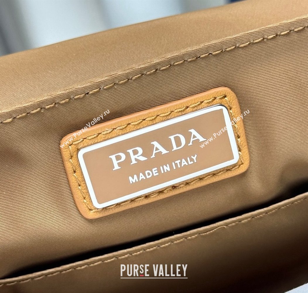 Prada Mens Re-Nylon and Saffiano leather shoulder bag 2VD070 Cork Beige 2024 (YZ-241213076)