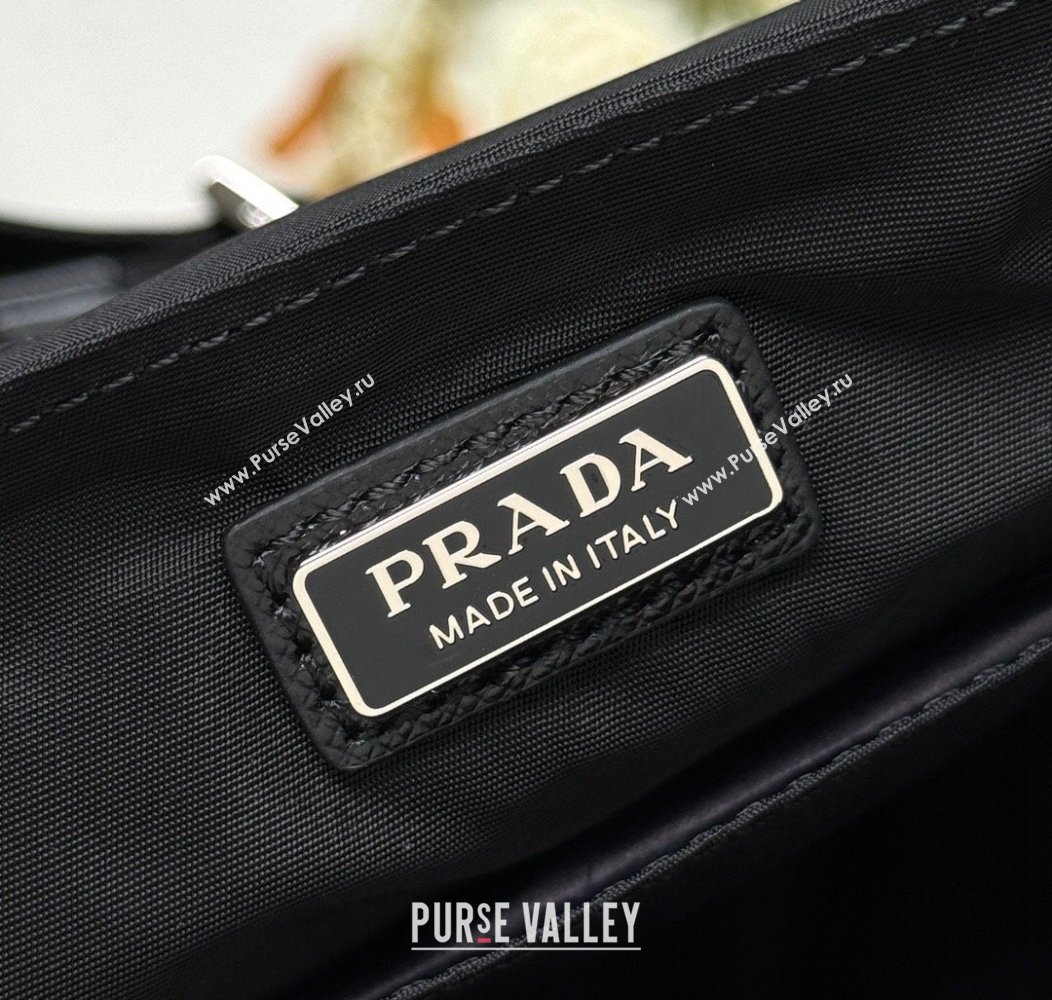 Prada Mens Re-Nylon and Saffiano leather shoulder bag 2VD070 Black 2024 (YZ-241213077)