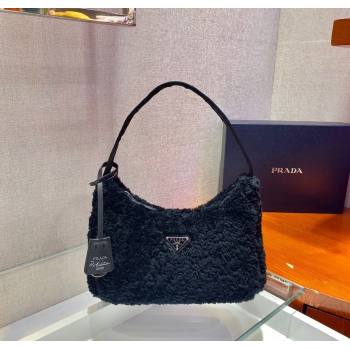 Prada Re-Edition 2000 Terry Hobo Mini bag 1NE515 Black 2024 1213 (YZ-241213085)