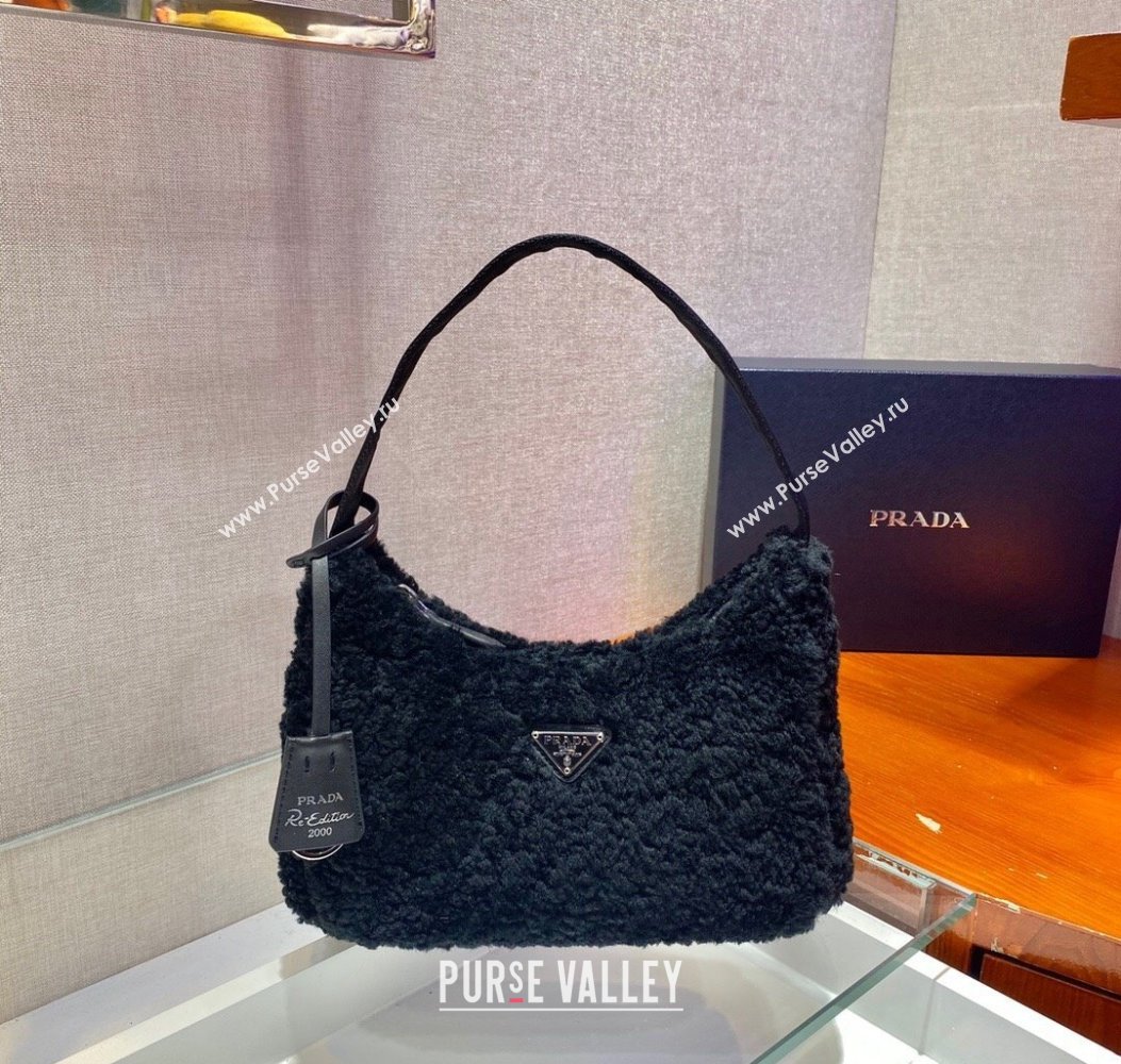 Prada Re-Edition 2000 Terry Hobo Mini bag 1NE515 Black 2024 1213 (YZ-241213085)