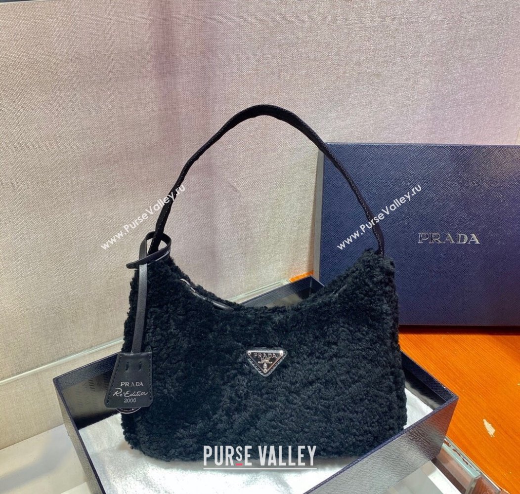 Prada Re-Edition 2000 Terry Hobo Mini bag 1NE515 Black 2024 1213 (YZ-241213085)