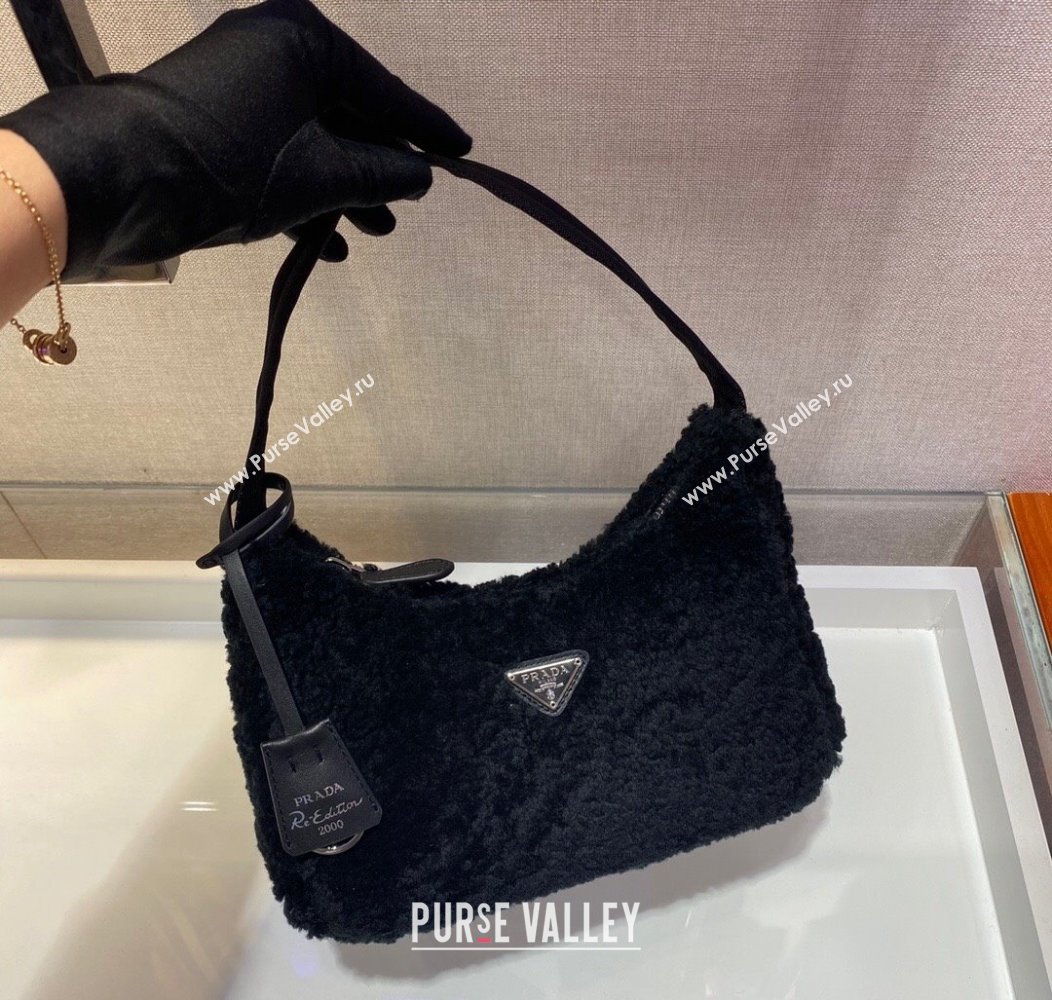 Prada Re-Edition 2000 Terry Hobo Mini bag 1NE515 Black 2024 1213 (YZ-241213085)