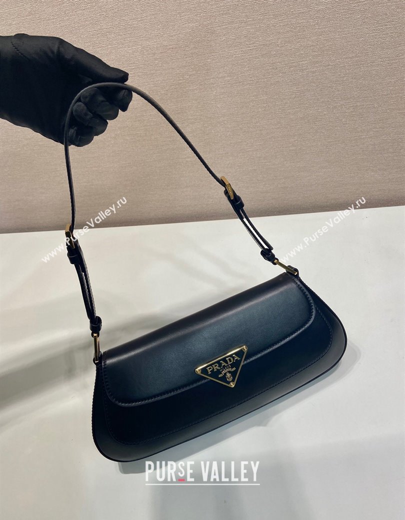 Prada Smooth Leather shoulder bag Black 2024 1BD344 (YZ-241213098)