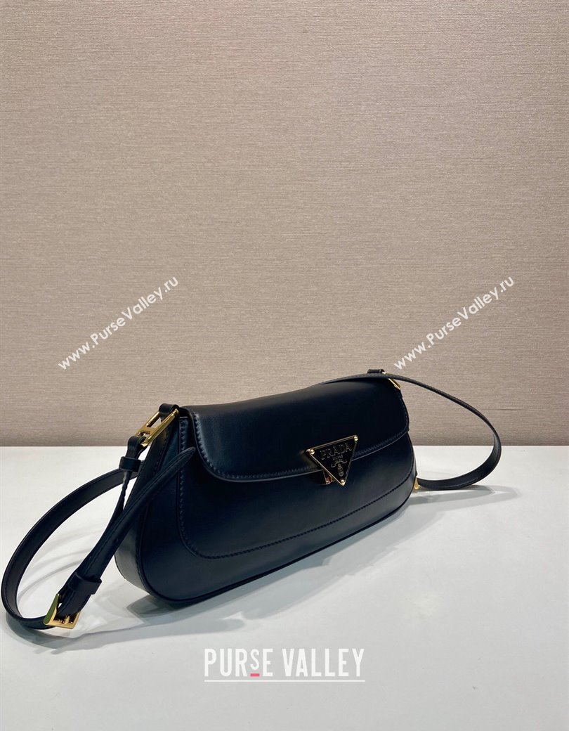 Prada Smooth Leather shoulder bag Black 2024 1BD344 (YZ-241213098)