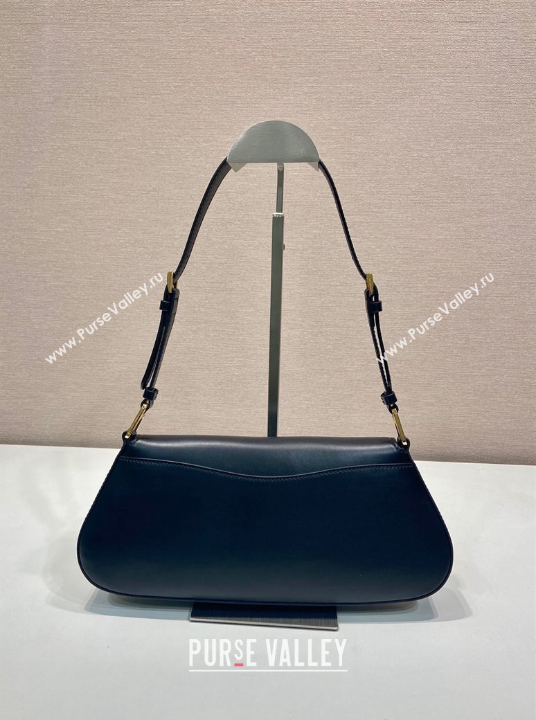 Prada Smooth Leather shoulder bag Black 2024 1BD344 (YZ-241213098)