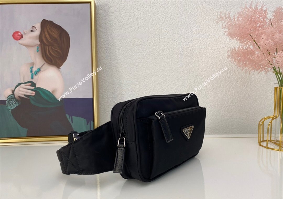 Prada Black Nylon Belt Bag 2024 VA0977 (nana-241213110)