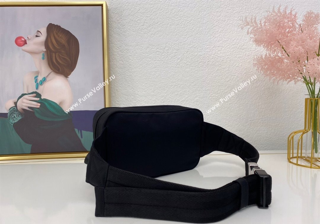 Prada Black Nylon Belt Bag 2024 VA0977 (nana-241213110)