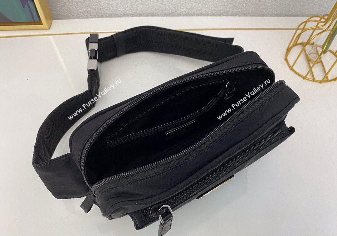 Prada Black Nylon Belt Bag 2024 VA0977 (nana-241213110)