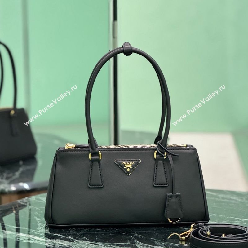 Prada leather shoulder bag Black 2025 1BA457 (YZ-250207019)