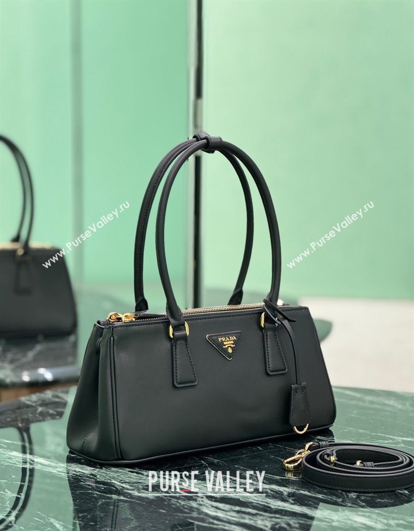 Prada leather shoulder bag Black 2025 1BA457 (YZ-250207019)