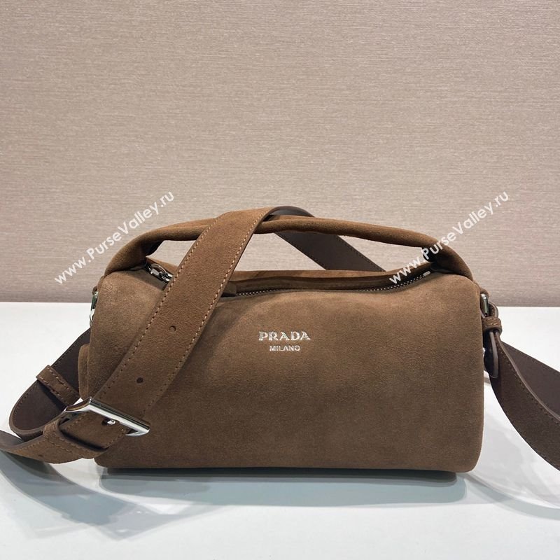 Prada Suede shoulder bag Brown 2025 2VH188 (YZ-250207008)