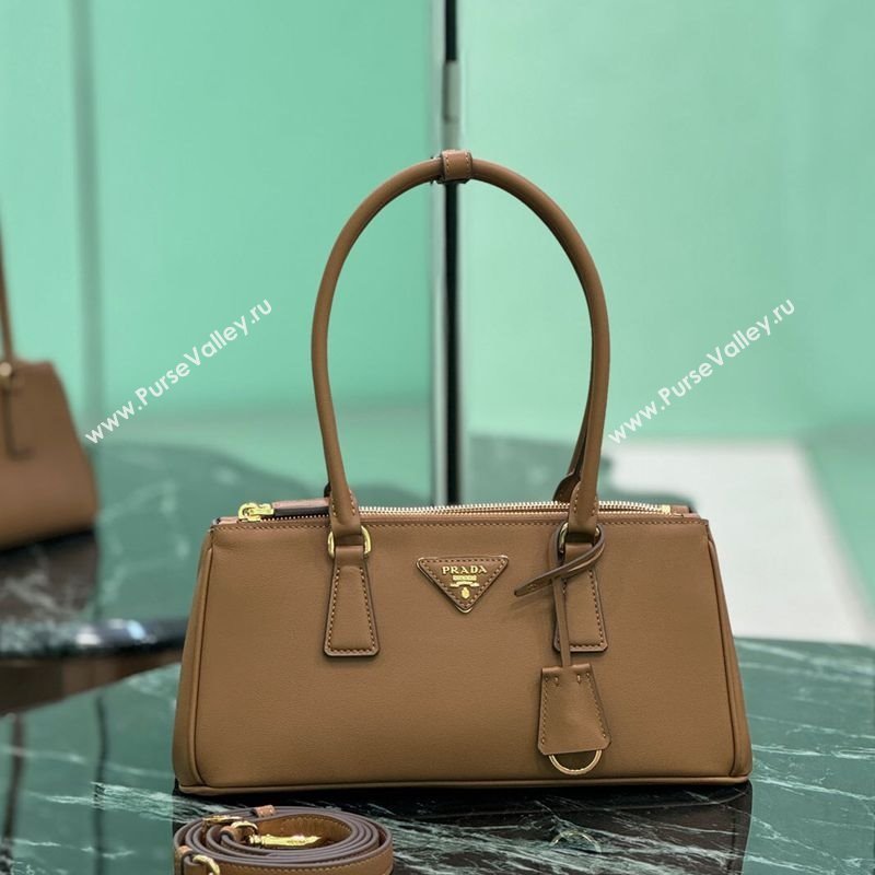 Prada leather shoulder bag Brown 2025 1BA457 (YZ-250207020)