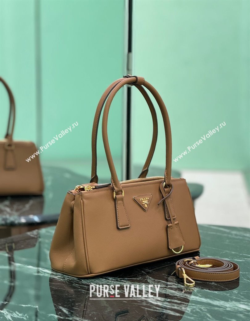 Prada leather shoulder bag Brown 2025 1BA457 (YZ-250207020)