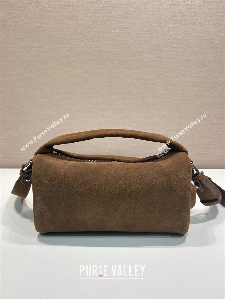 Prada Suede shoulder bag Brown 2025 2VH188 (YZ-250207008)