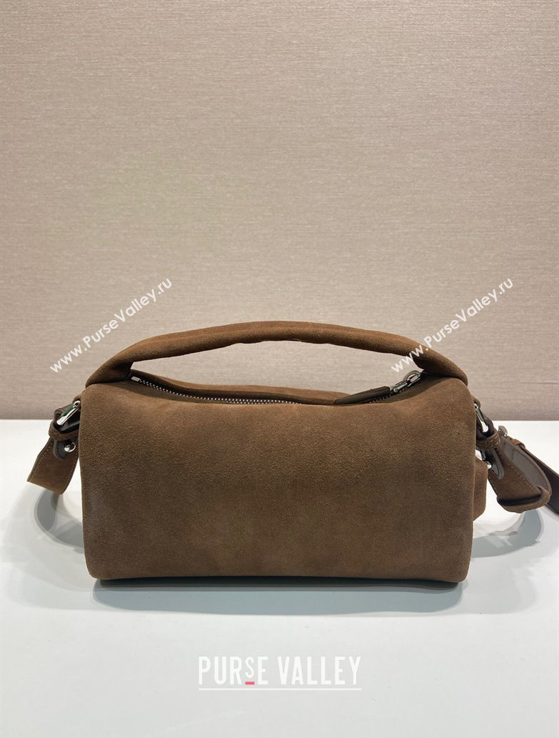 Prada Suede shoulder bag Brown 2025 2VH188 (YZ-250521017)