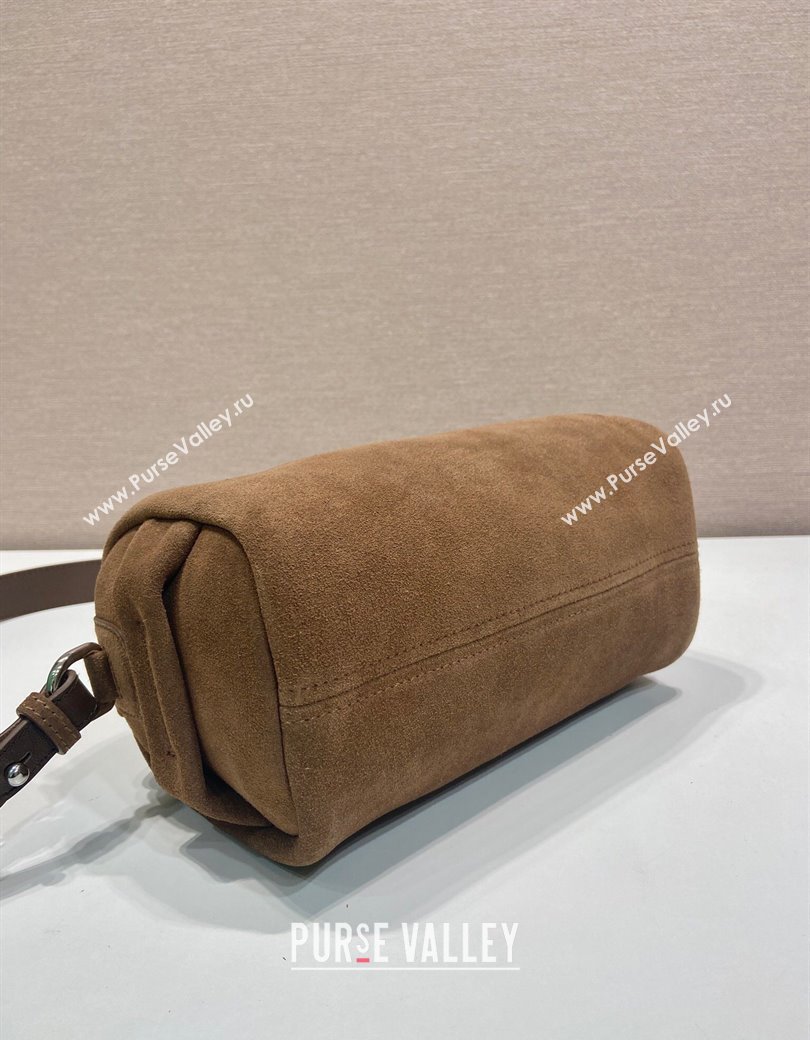 Prada Suede shoulder bag Brown 2025 2VH188 (YZ-250207008)