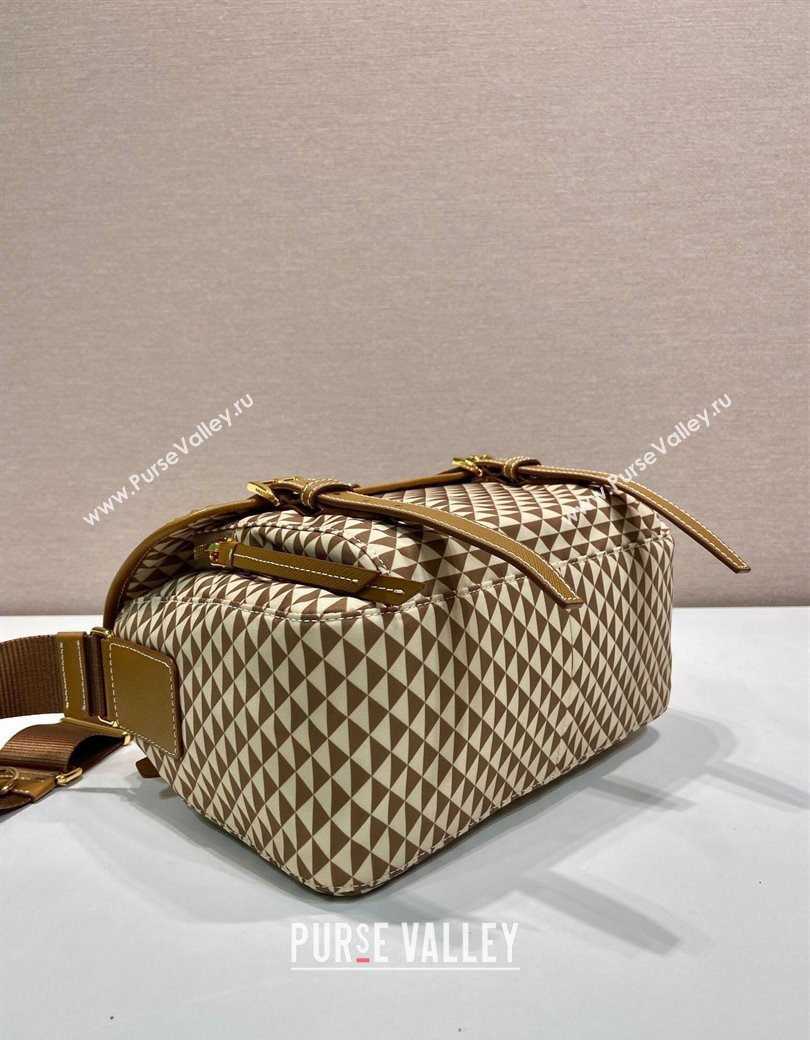 Prada Symbole Printed Nylon Messenger Bag Beige 2025 1BD383 (YZ-250207022)