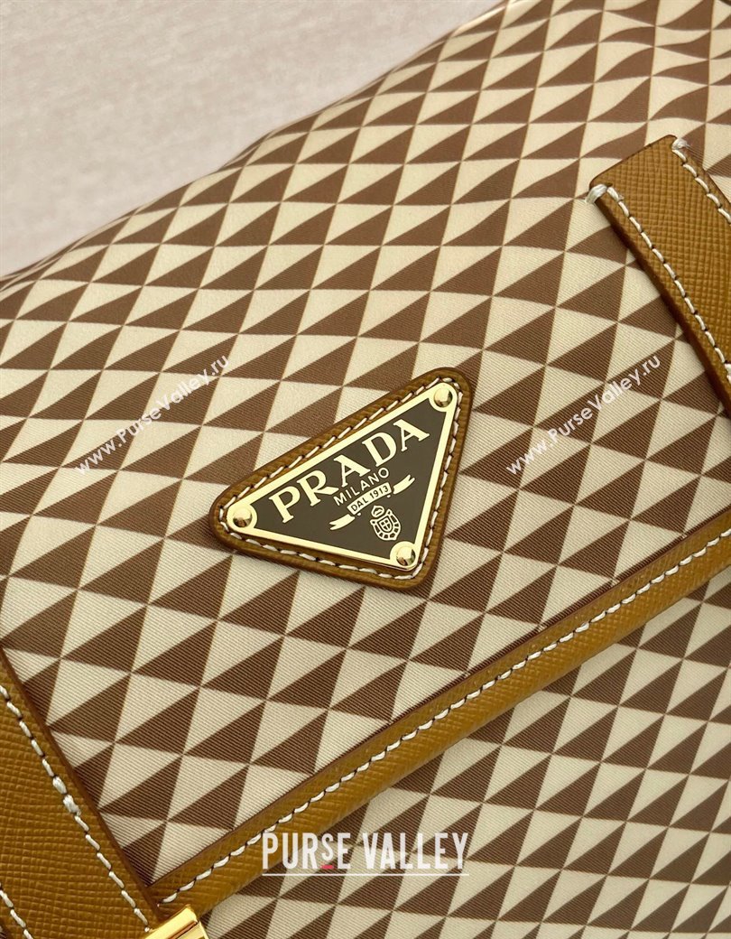 Prada Symbole Printed Nylon Messenger Bag Beige 2025 1BD383 (YZ-250207022)