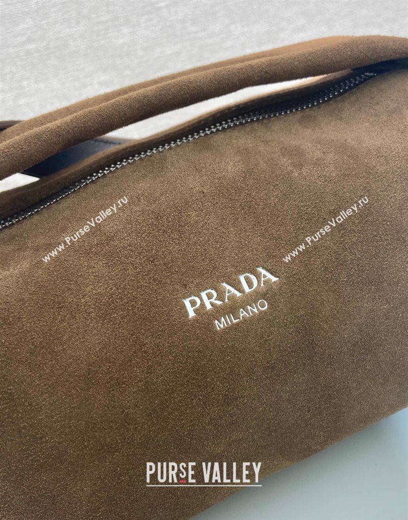 Prada Suede shoulder bag Brown 2025 2VH188 (YZ-250521017)