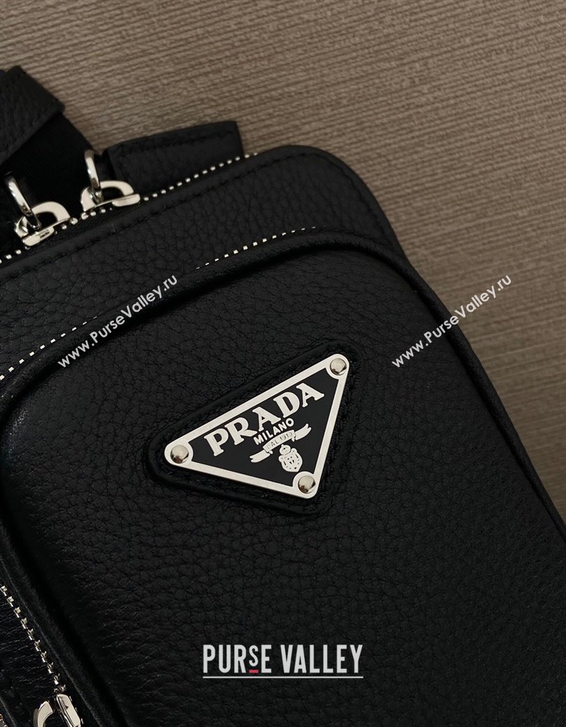 Prada Mens Leather smartphone case Mini Bag Black 2025 2ZH195 (YZ-250207030)