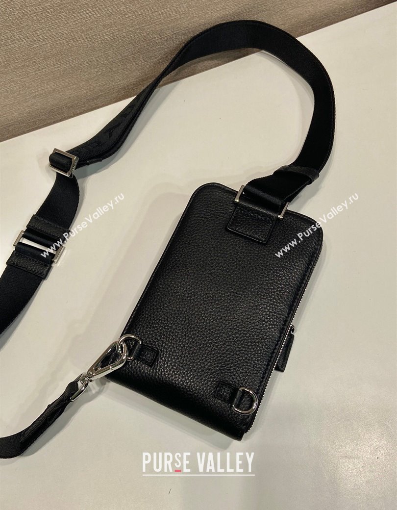 Prada Mens Leather smartphone case Mini Bag Black 2025 2ZH195 (YZ-250207030)