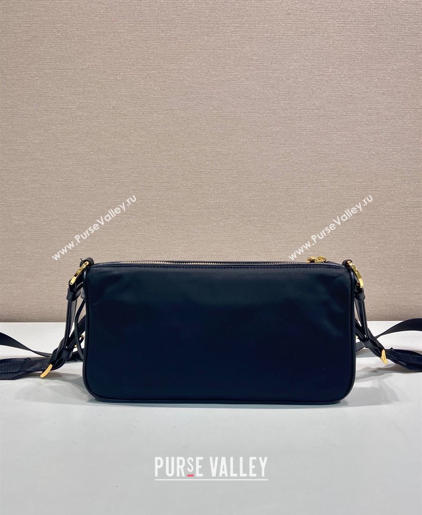Prada Small Re-Nylon and leather shoulder bag Black 2025 1BC234 (YZ-250207032)