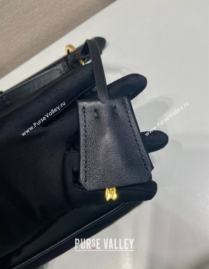 Prada Small Re-Nylon and leather shoulder bag Black 2025 1BC234 (YZ-250207032)