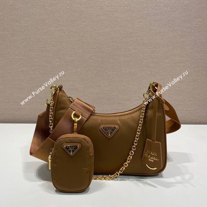 Prada Re-Edition 2005 Re-Nylon Bag 1BH204 Brandy Brown 2025 (YZ-250207040)