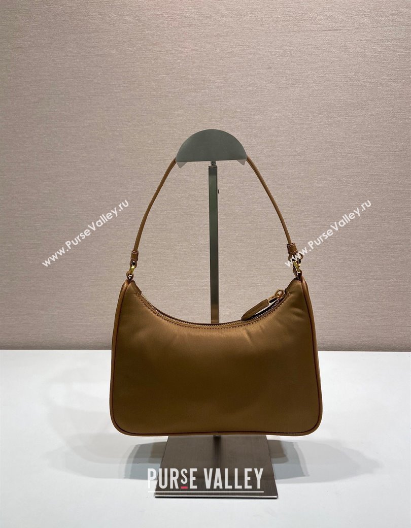 Prada Re-Edition 2005 Re-Nylon mini hobo bag 1NE204 Brandy Brown 2025 (YZ-250207041)